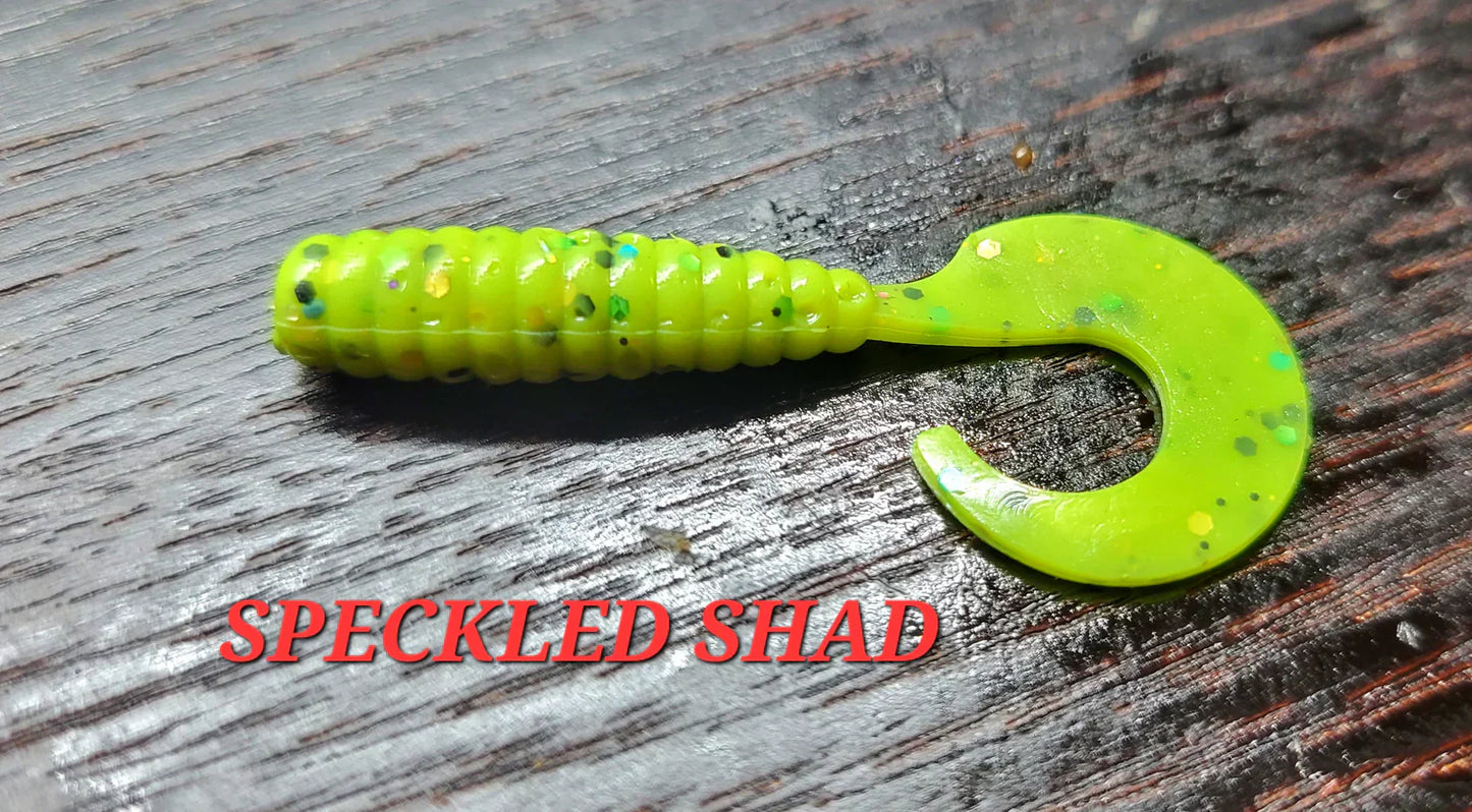 Curly Grub - Speckled Shad