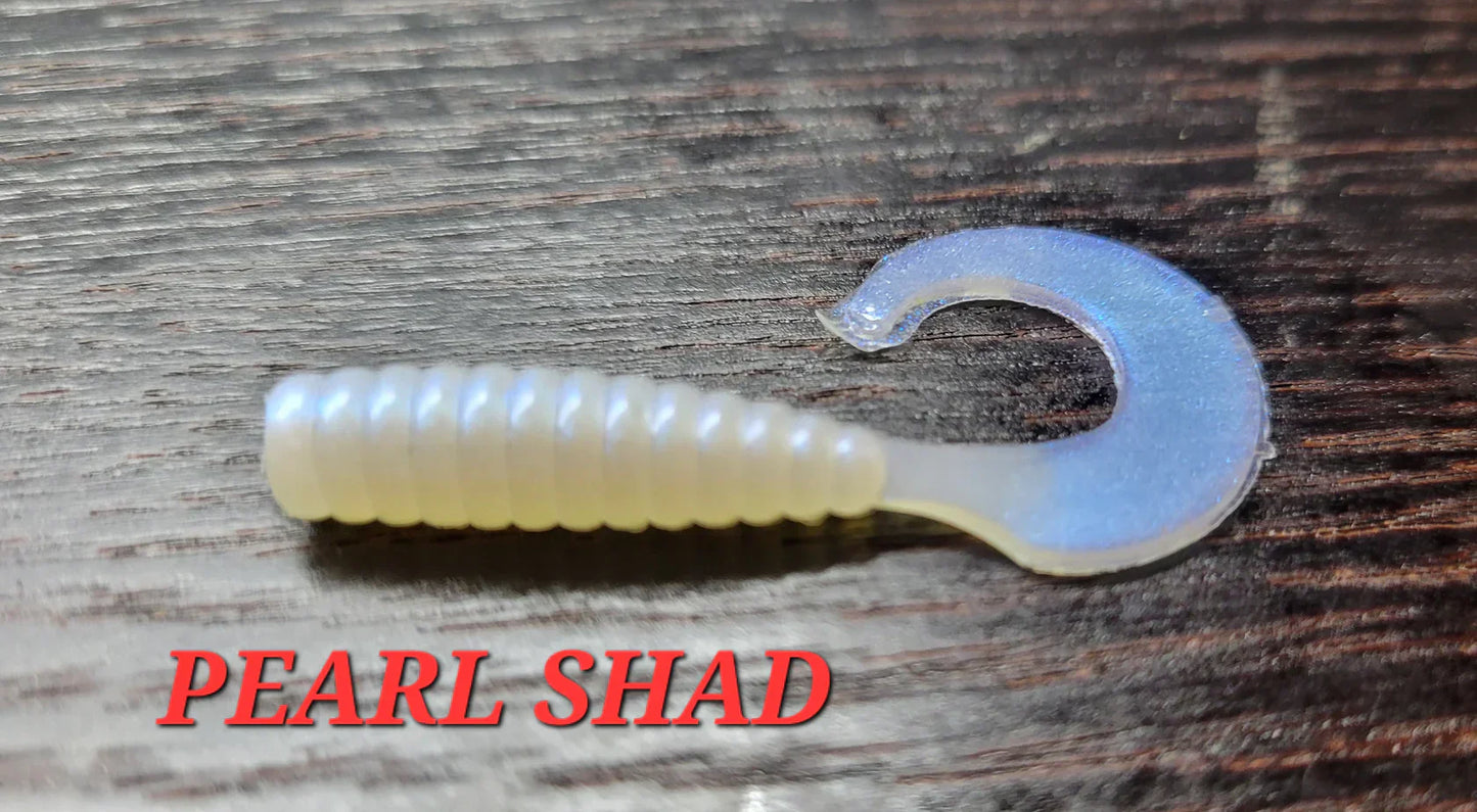 Curly Grub - Pearl Shad